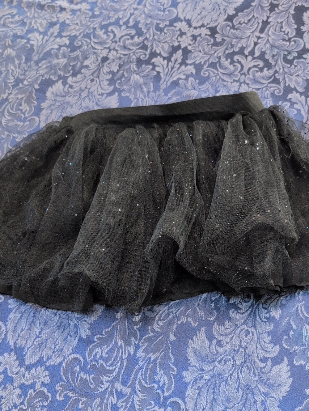Sparkle Black Tulle Mini Skirt